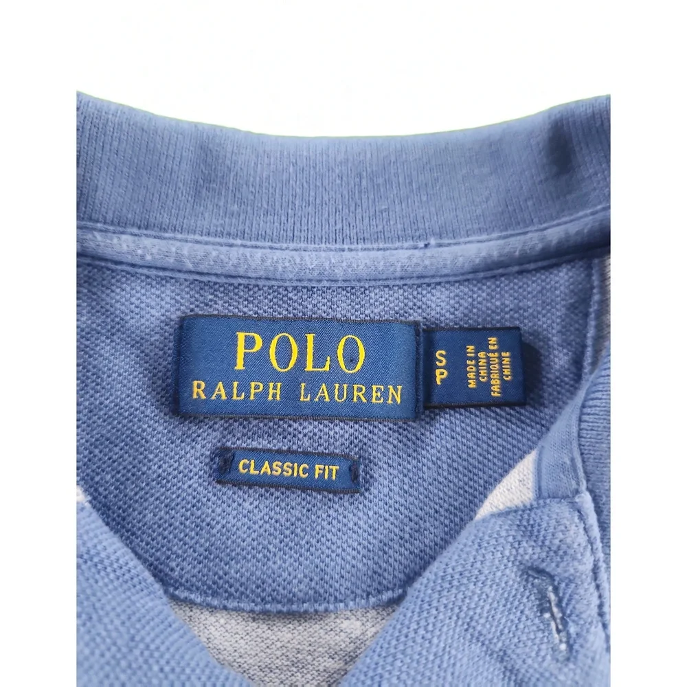 Polo Ralph Lauren Striped Classic Fit Polo Shirt Size S Breathable Cotton Mesh